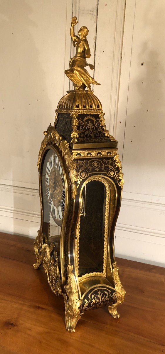 Cartel And Its Regency Style Lamp Ass In Boulle Marquetry Eighteenth Century-photo-6