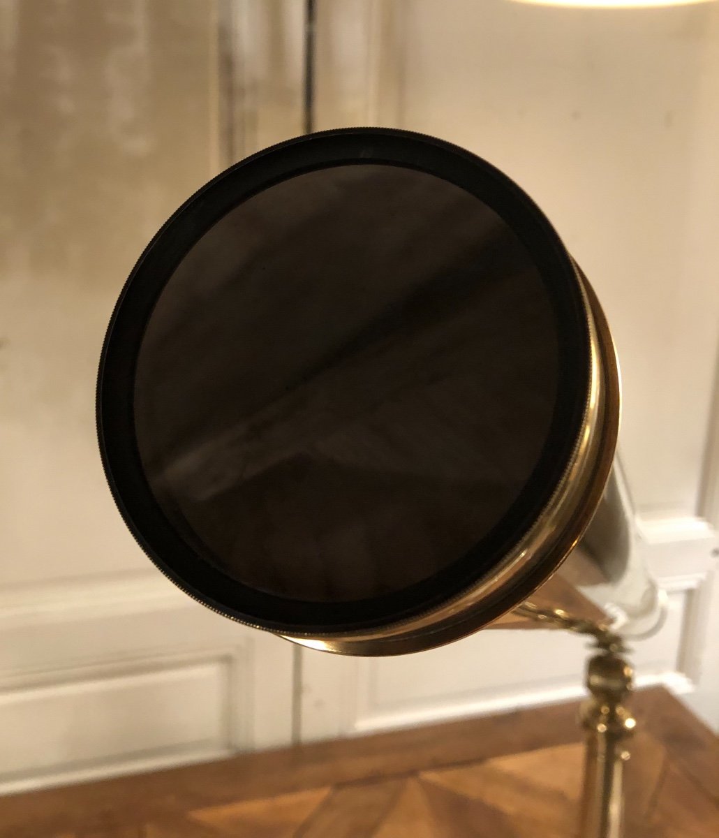 Astronomical Table Bronze Telescope Around 1900-photo-5