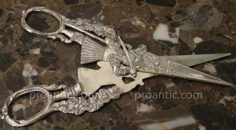 Pair Of Scissors Raisin In Silver, Nineteenth Century-photo-3