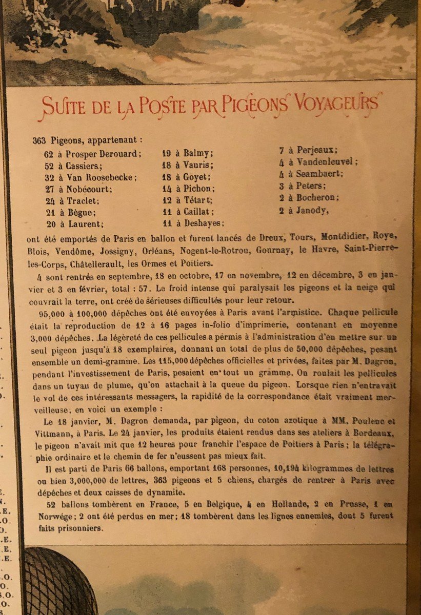 Liste Des Ballons Sortis De La Ville De Paris Durant Le Siège De 1870-71 Par Brissonnet -photo-2