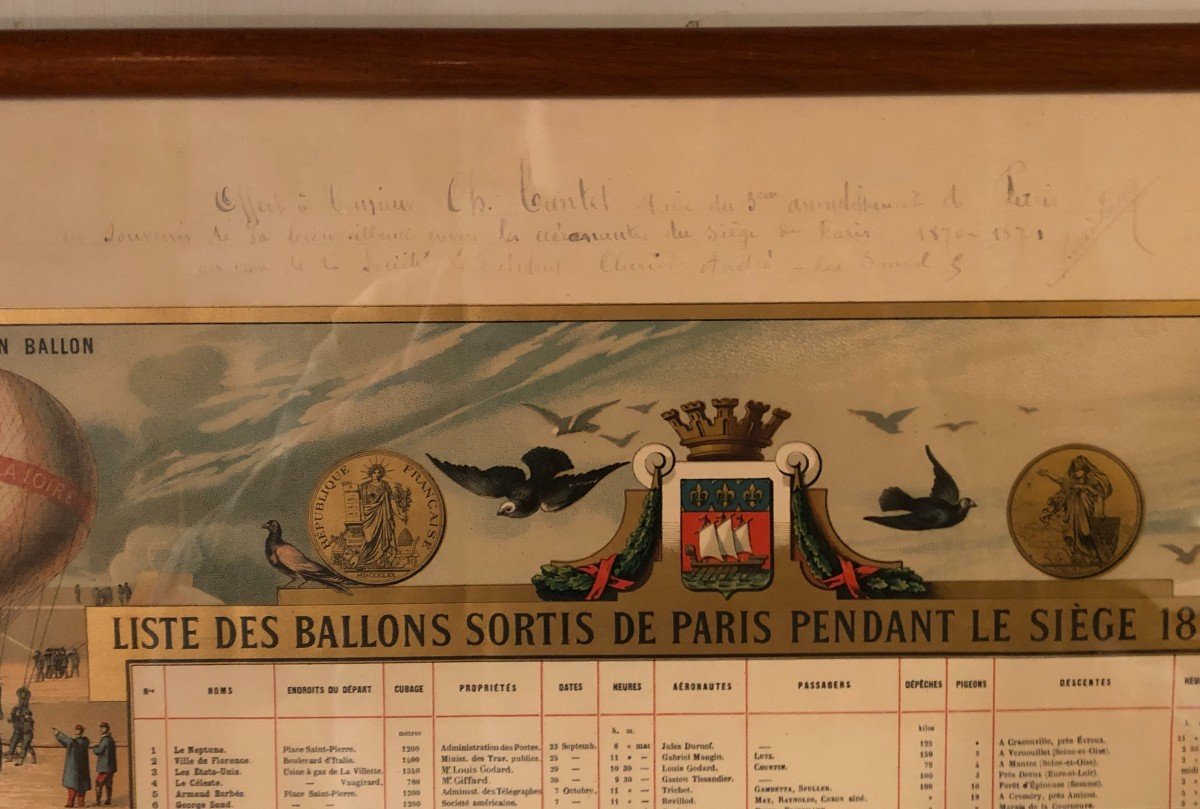 Liste Des Ballons Sortis De La Ville De Paris Durant Le Siège De 1870-71 Par Brissonnet -photo-6