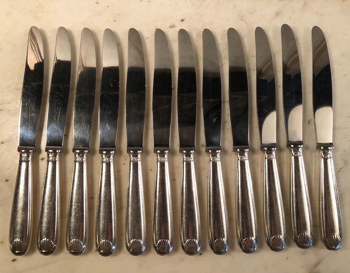 Cutlery Set 90 Pieces Model Vendôme Christofle In Silver Metal-photo-1