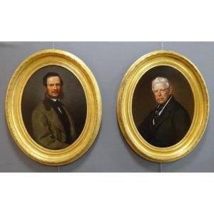 Important Pair Of Portraits Of Men Signed Prinzhofer