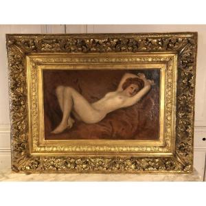 Female Nude Oil On Panel Attributed To Jacques Weissmann