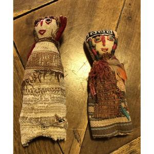 Deux poupées funéraires Chancay Pérou vers 1920