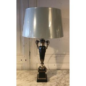 Empire "carcel" Type Lamp In Painted Sheet Metal