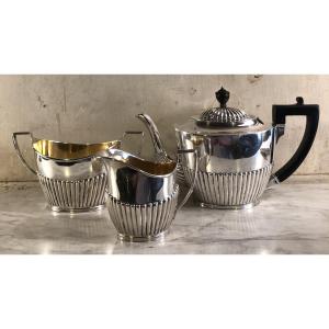 19th Century London Solid Silver Tea Service 