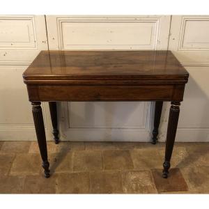 Charles X Console Games Table In Rosewood 