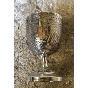 coquetier style Louis XVI en argent massif Minerve 