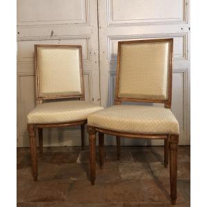 Pair Of Louis XVI Queen's Chairs, 18th Century 