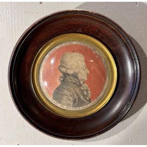 Mirabeau portrait Révolutionnaire gravure en médaillon vers 1790