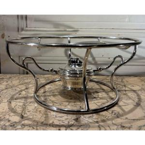 Chauffe plat orfèvre Liberty en métal argenté