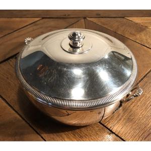 Louis XVI Style Covered Vegetable Dish In Silver Metal