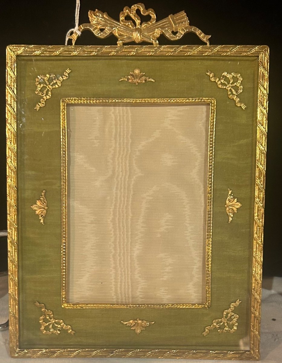 Cadre Porte Photo Marie Louise Tissu Style Louis XVI