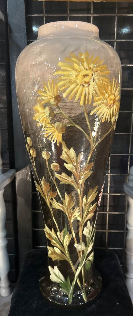 Jérôme Massier Vallauris vase aux asters