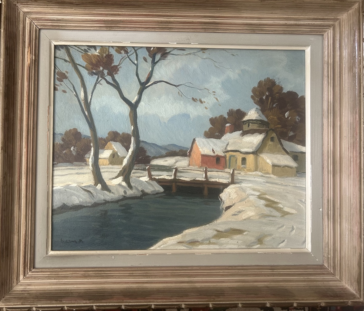 Paul Eschbach  « Paysage hivernal »
