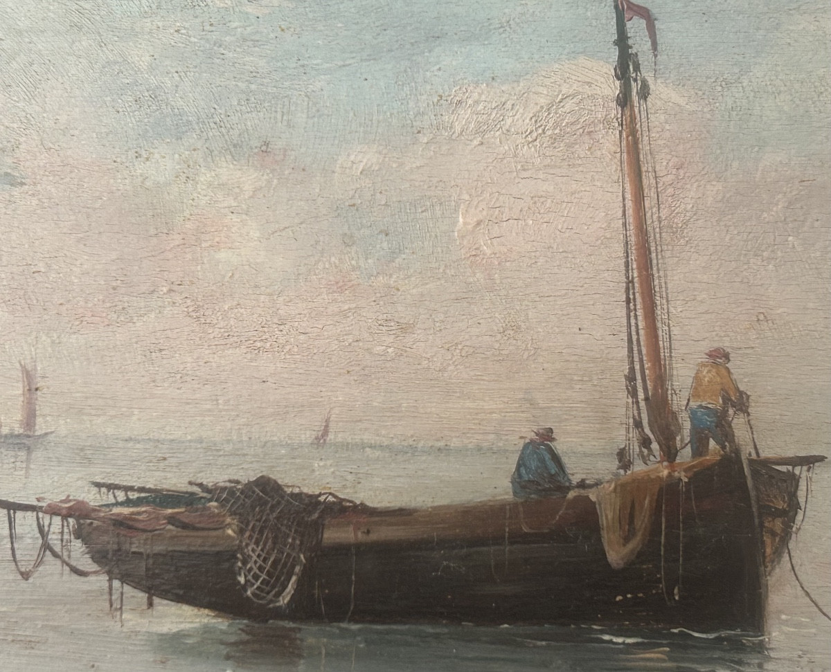 Paire de marines  une signée Gilbert -photo-2