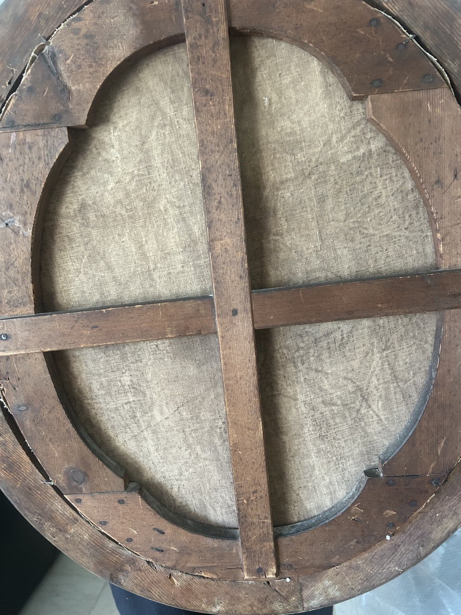 Medallion Portrait Of A Young Woman With A Pink Ribbon -photo-1