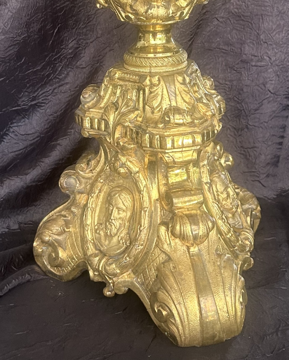 19th Century Gilt Bronze Candlestick-photo-2