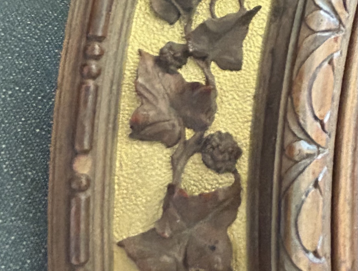 Fra Petralli Carved Walnut Veneer Frame-photo-1