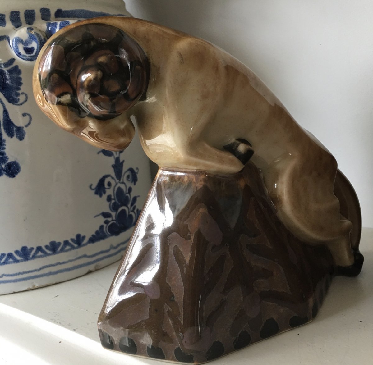 Tharaud Béliers Pair Of Limoges Porcelain Bookends-photo-1