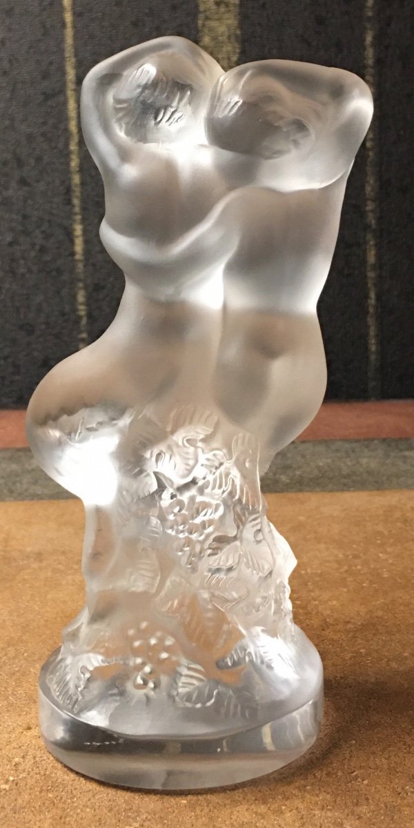 Statuette Signée Lalique France « Faune Et Naïade »-photo-2