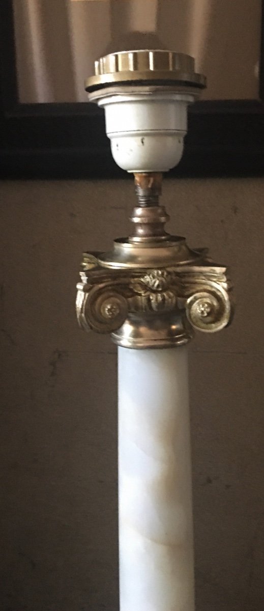 Marble And Gilt Bronze Lamp Early Twentieth Century-photo-1