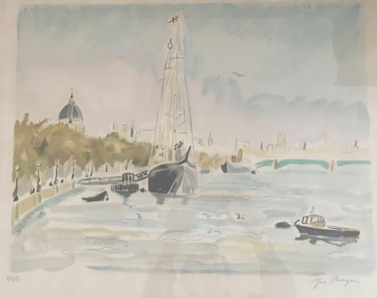 Lithograph By Yves Brayer Signed In Pencil Numbered 
