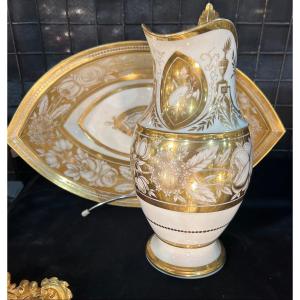 19th Century Paris Porcelain Toilet Trim