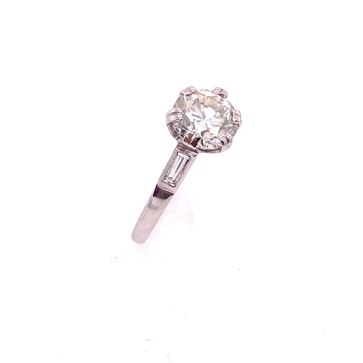 2.03ct L I1 Gia Certified Round Brilliant Cut Diamond Set In 18ct White Gold-photo-4
