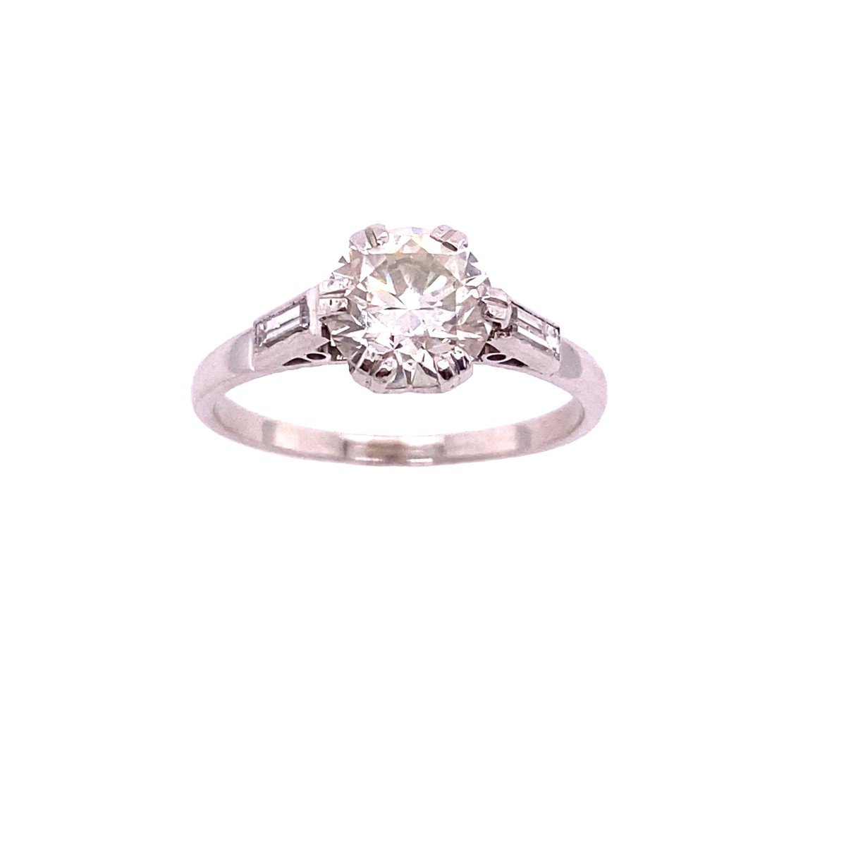2.03ct L I1 Gia Certified Round Brilliant Cut Diamond Set In 18ct White Gold
