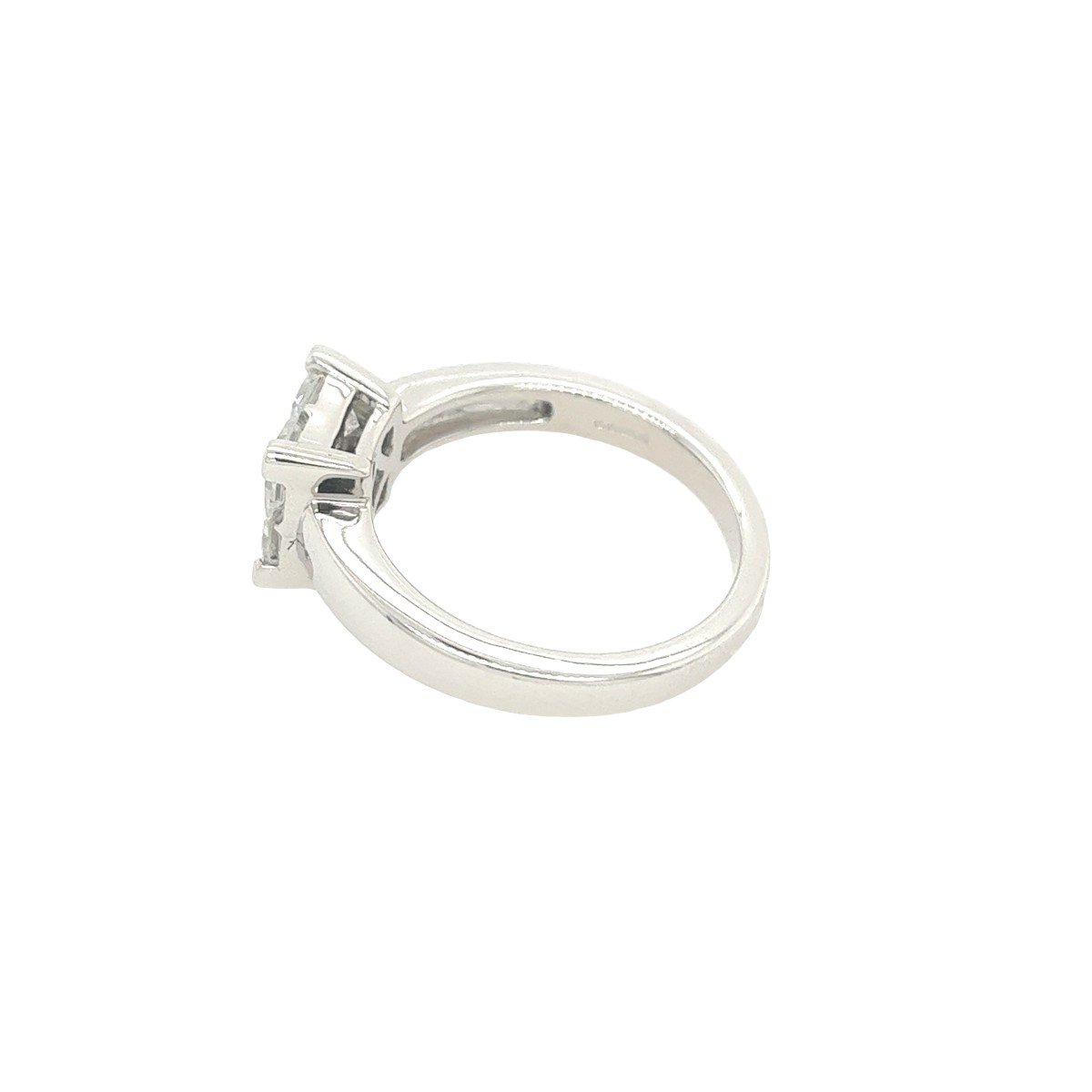 Bague Diamant 4 Pierres Sertie De Diamants Naturels De 1,50 Ct Sertis Dans De l'Or Blanc 18 Car-photo-3