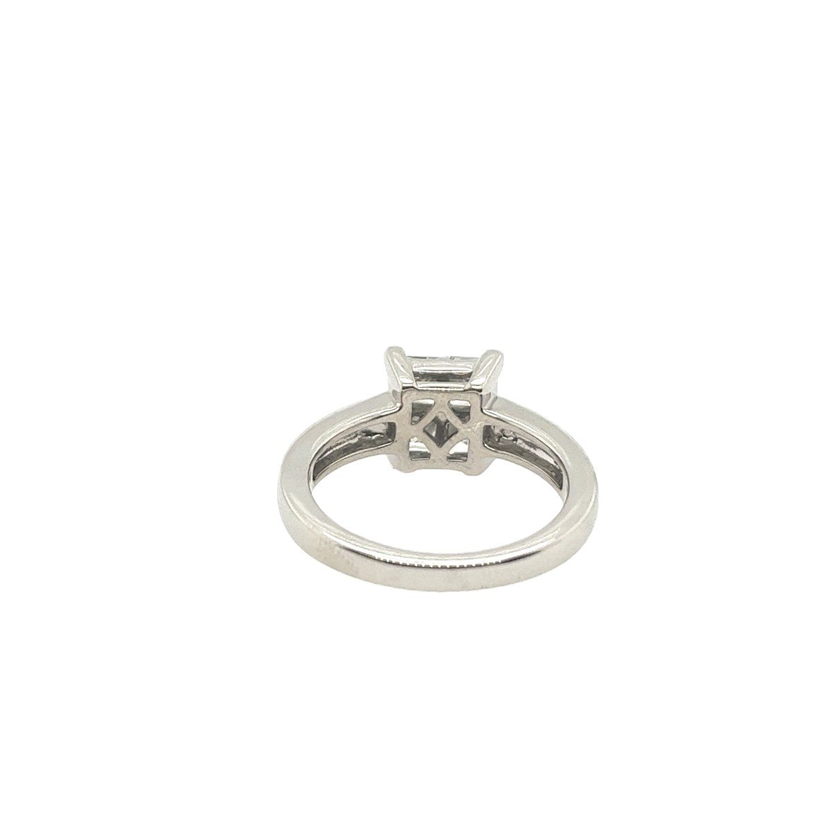 Bague Diamant 4 Pierres Sertie De Diamants Naturels De 1,50 Ct Sertis Dans De l'Or Blanc 18 Car-photo-2