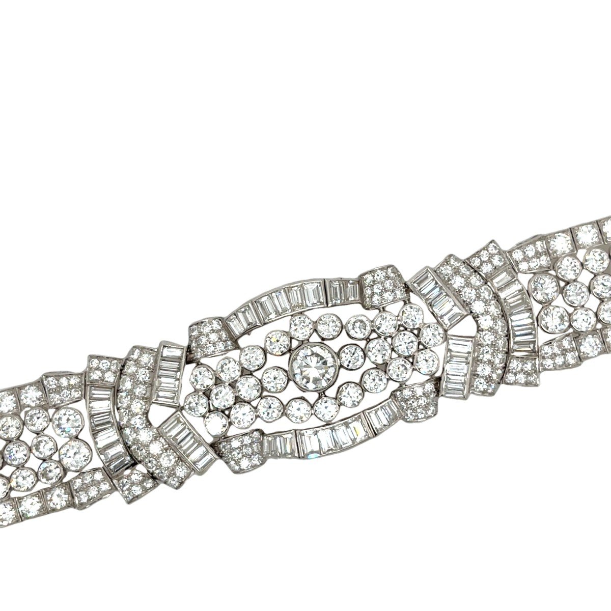 30.2 Ct Art Deco Diamond Bracelet Set In Platinum-photo-1
