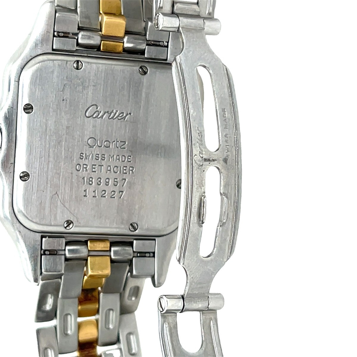 Montre Unisexe Cartier Panthère Jumbo 29 Mm En Acier Et Or 18 Carats, Réf. 183957/11227-photo-2