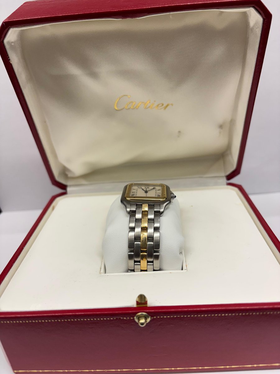Montre Unisexe Cartier Panthère Jumbo 29 Mm En Acier Et Or 18 Carats, Réf. 183957/11227-photo-1