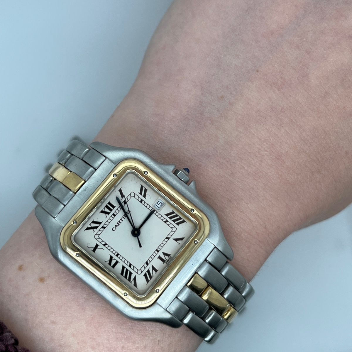 Montre Unisexe Cartier Panthère Jumbo 29 Mm En Acier Et Or 18 Carats, Réf. 183957/11227-photo-5