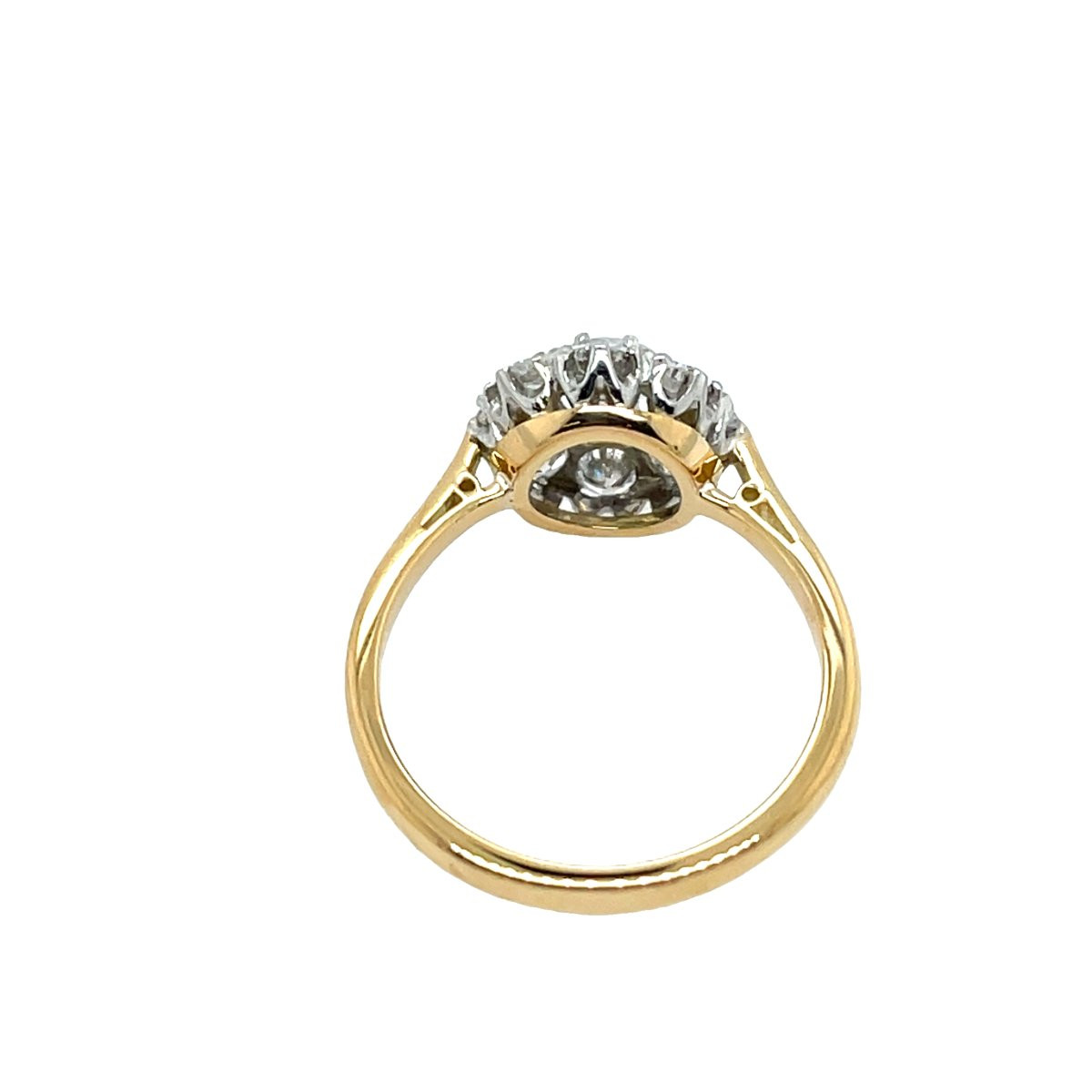 Vintage Diamond Ring In 18k Yellow Gold And Platinum-photo-1