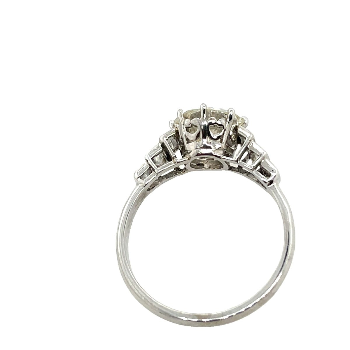 Bague En Platine Sertie d'Un Diamant Rond Brillant De 2,58 Ct, Taille K-l/si3-photo-3