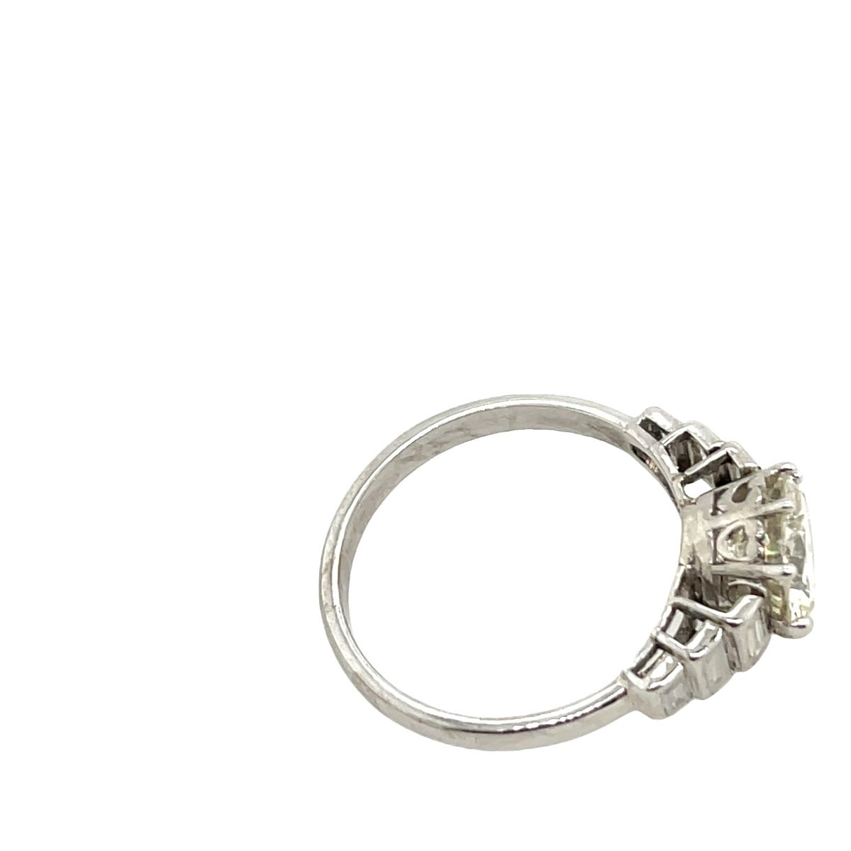 Bague En Platine Sertie d'Un Diamant Rond Brillant De 2,58 Ct, Taille K-l/si3-photo-4