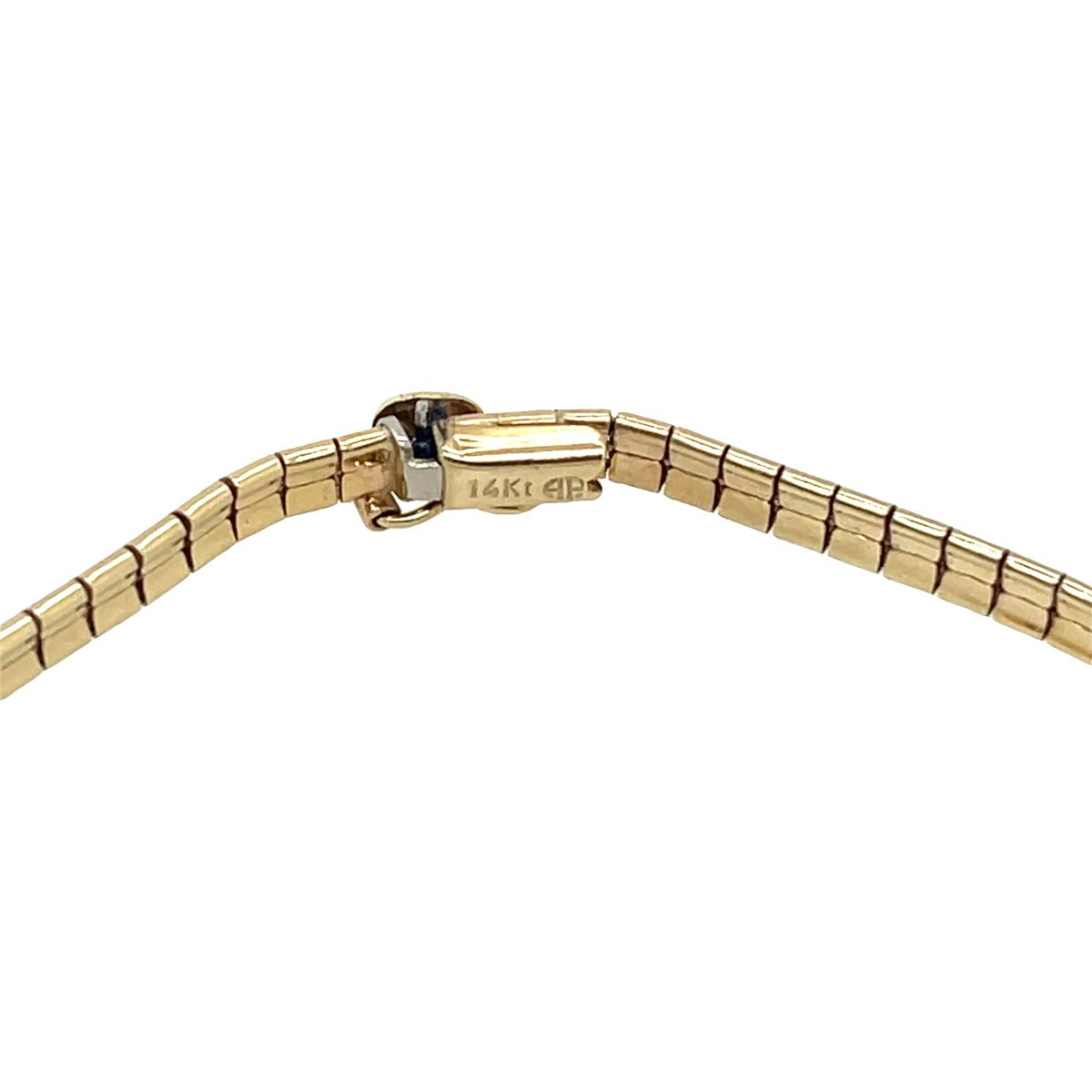 Bracelet En Or Jaune 14 Carats Serti De Diamants Naturels Ronds De 1,0 Ct-photo-2