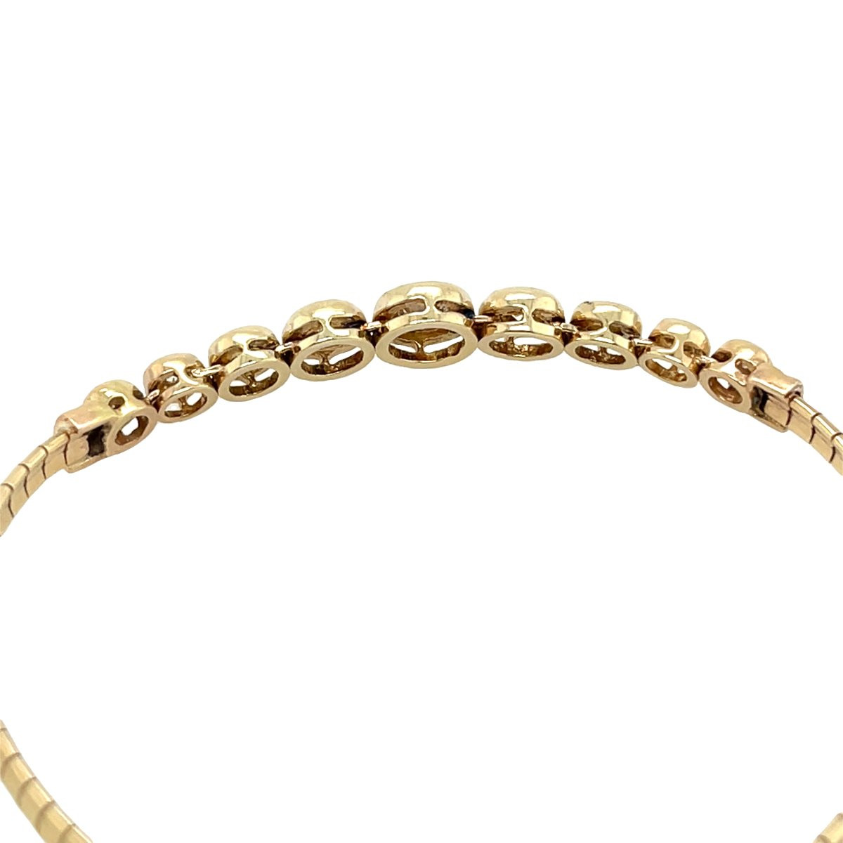 Bracelet En Or Jaune 14 Carats Serti De Diamants Naturels Ronds De 1,0 Ct-photo-3