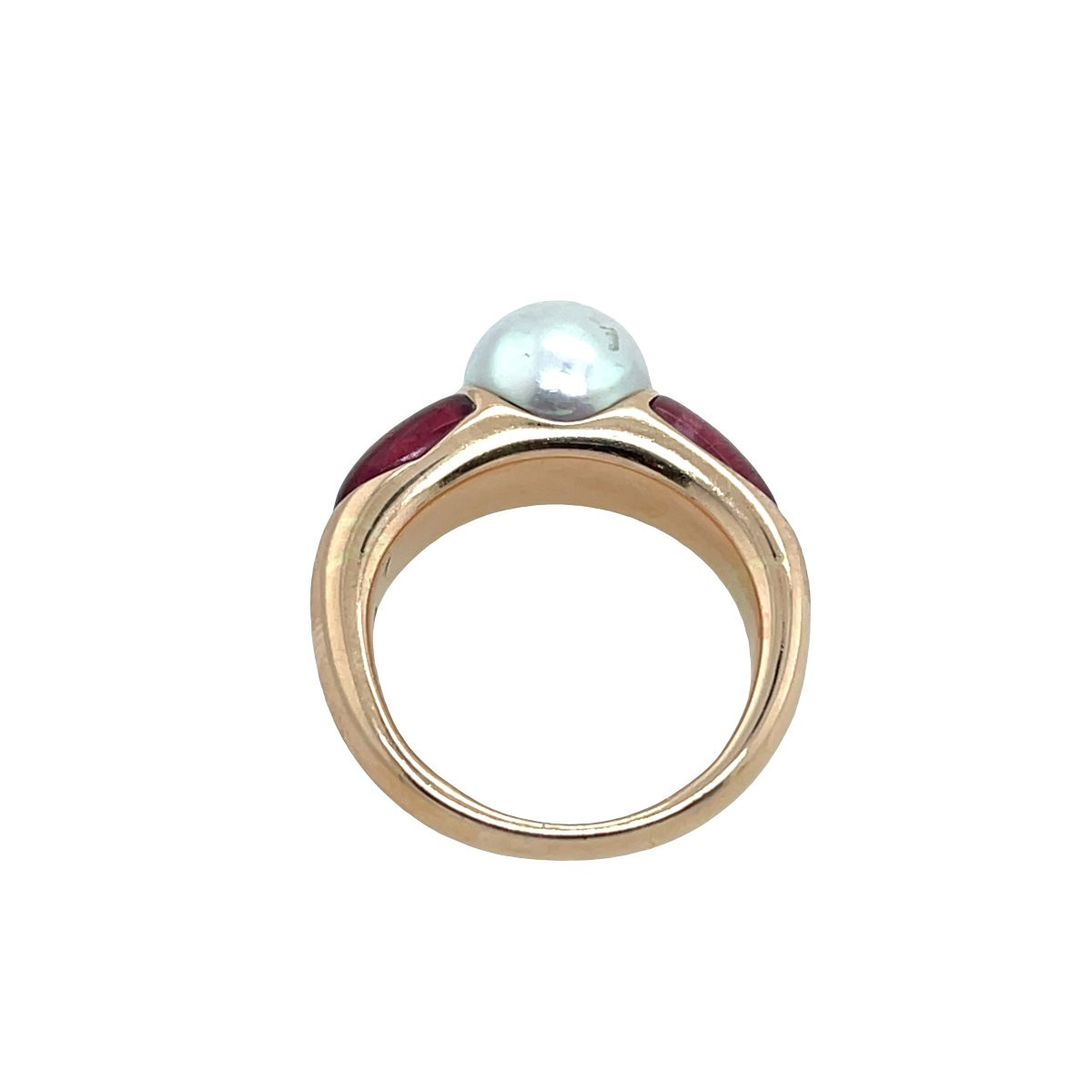 Pearl & Pink Tourmaline 18ct Rose Gold Ring-photo-1
