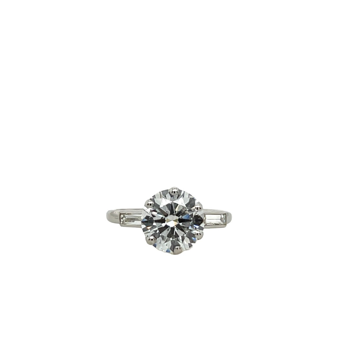 Classic Solitaire 3.0 Ct Diamond Engagement Ring Created In The Igi Laboratory-photo-2