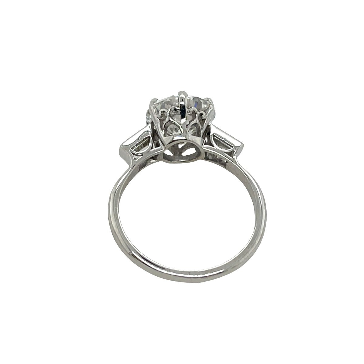Classic Solitaire 3.0 Ct Diamond Engagement Ring Created In The Igi Laboratory-photo-3
