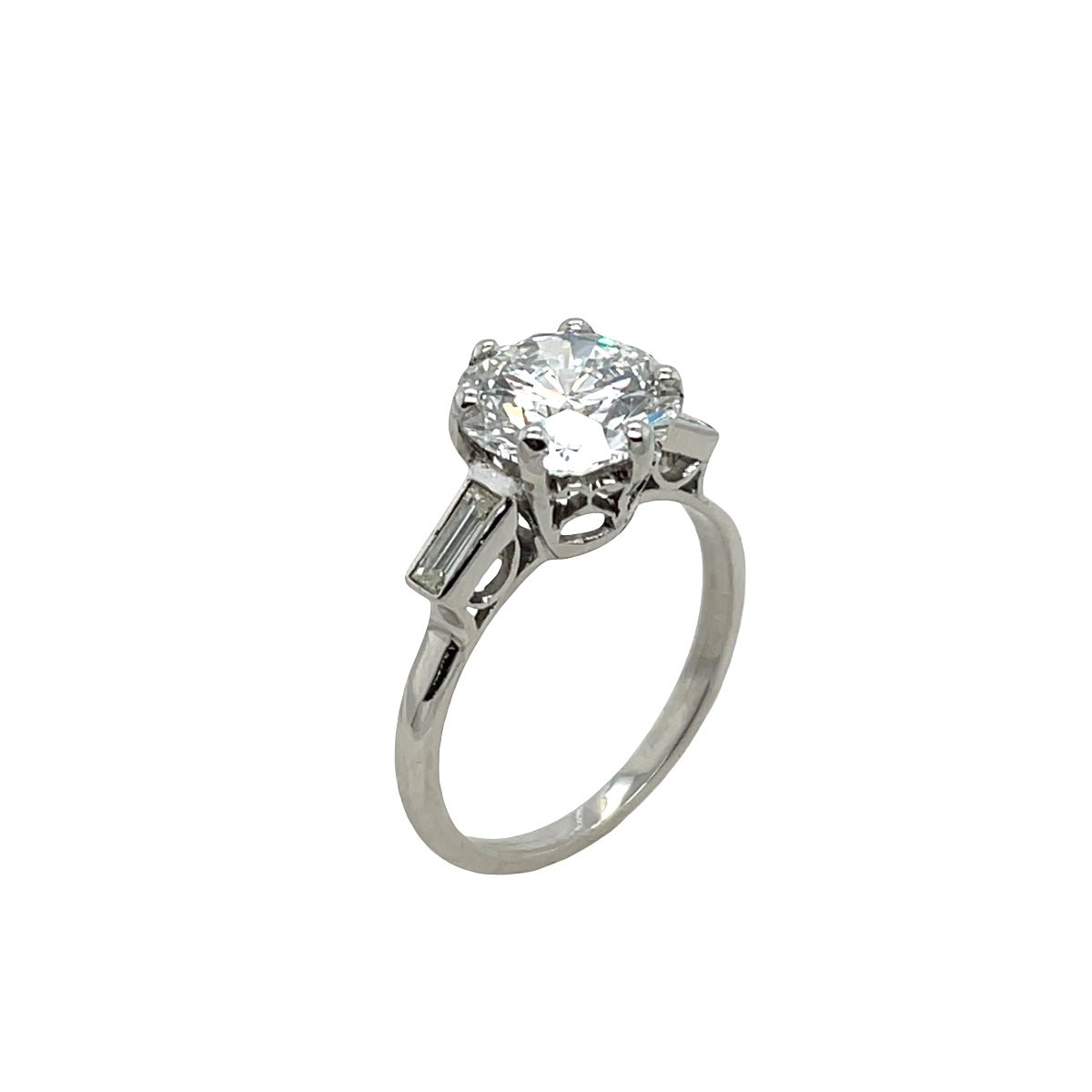 Classic Solitaire 3.0 Ct Diamond Engagement Ring Created In The Igi Laboratory-photo-4