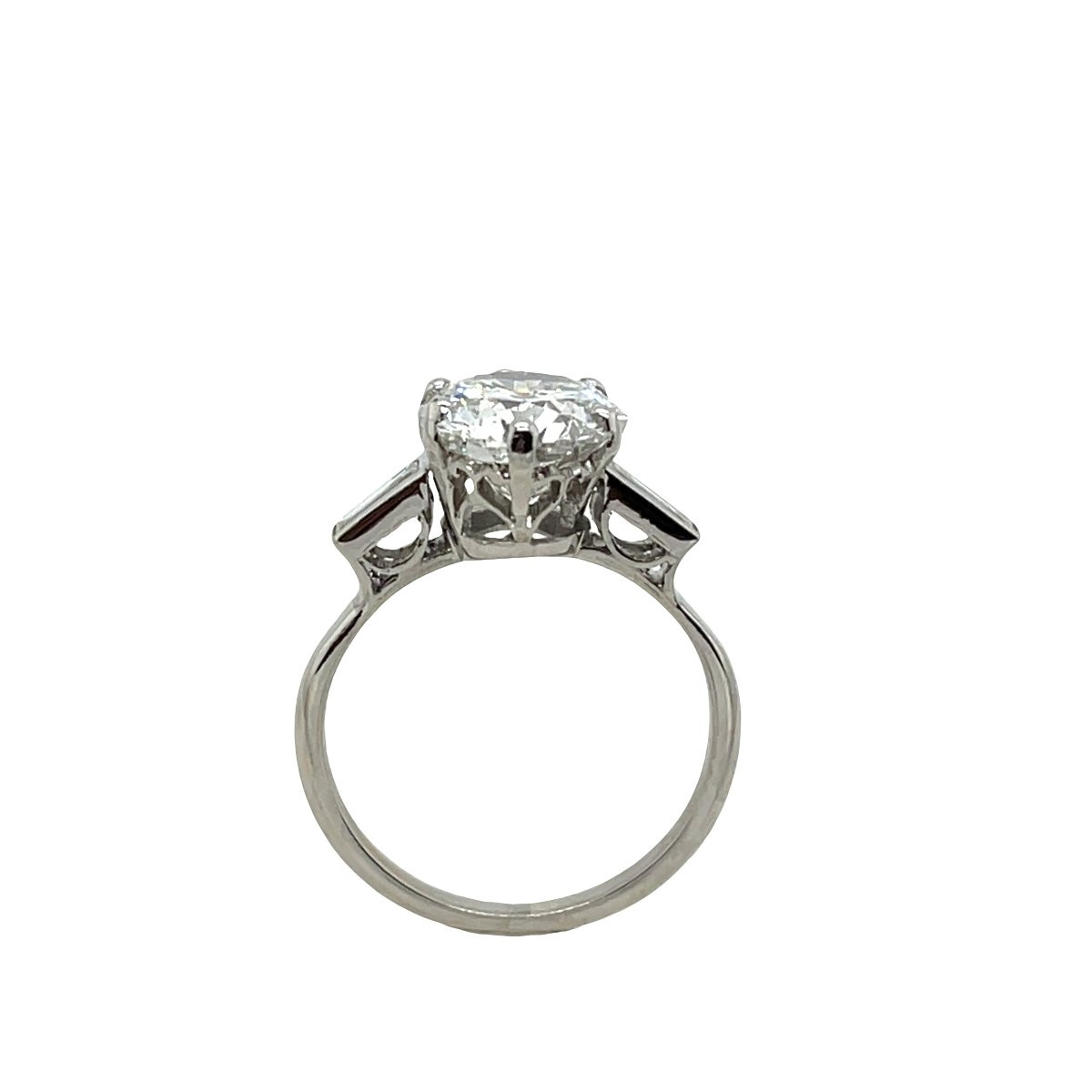 Classic Solitaire 3.0 Ct Diamond Engagement Ring Created In The Igi Laboratory-photo-5