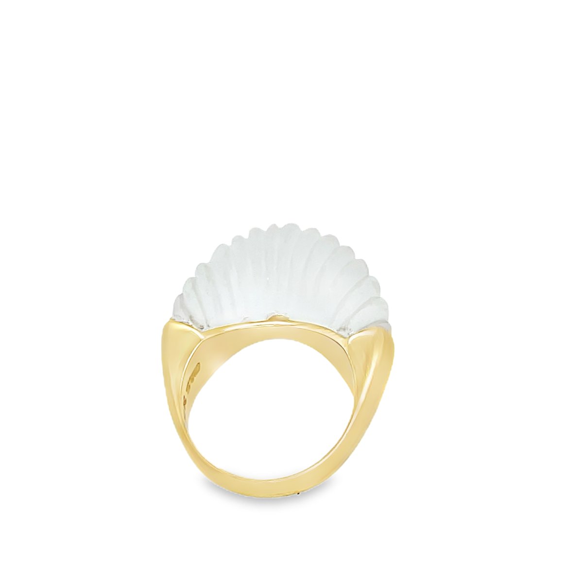 Bague en or jaune 9 carats avec cristal blanc-photo-2