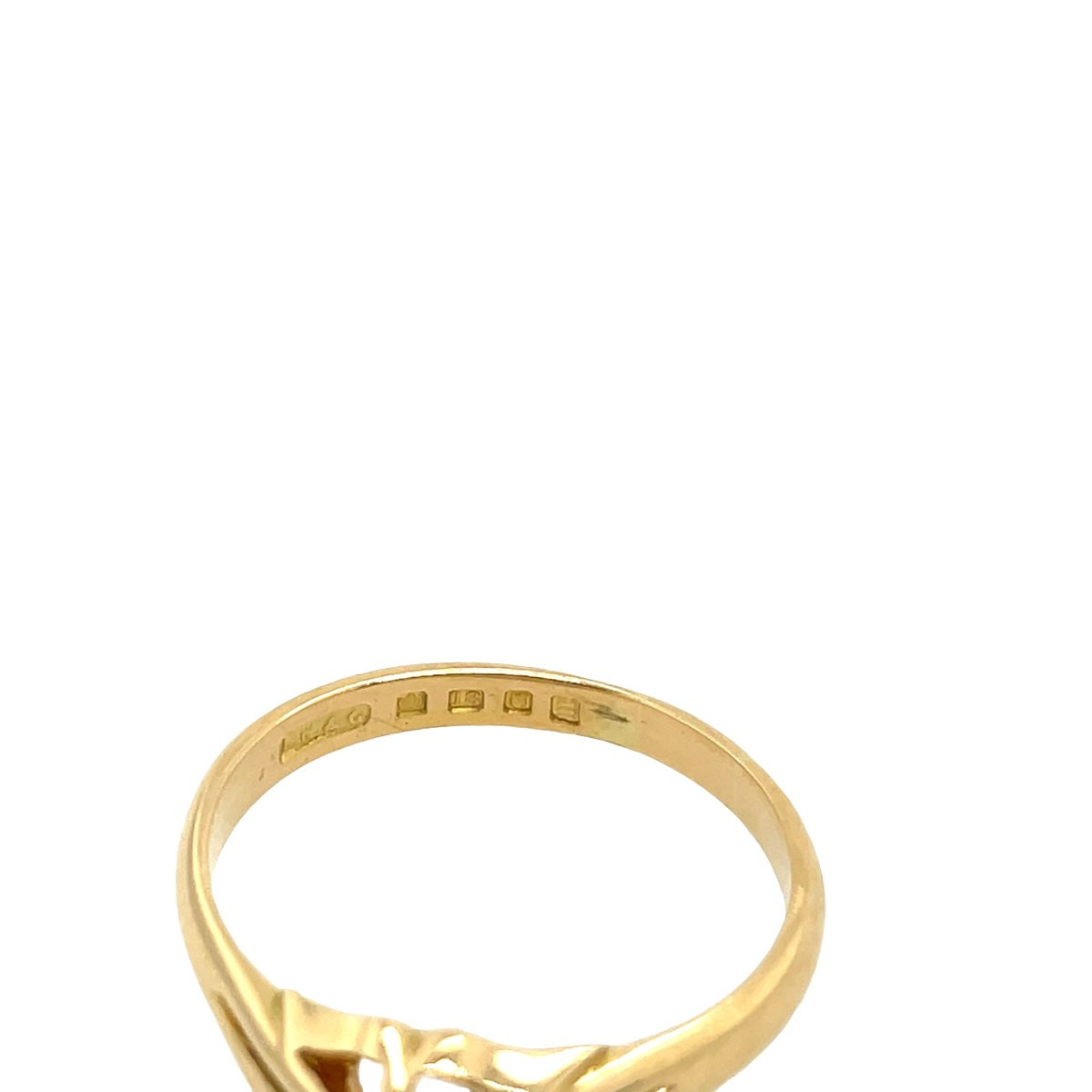 Bague ancienne en or 18 carats avec diamant taille ancienne, 0,20 ct-photo-5