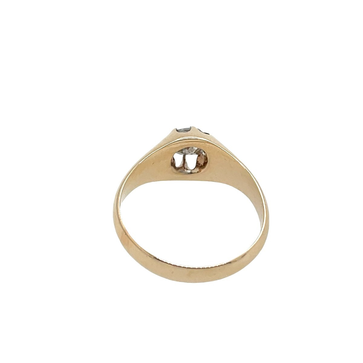 0.50 Ct Victorian-cut Natural Diamond Ring Set In 9 Ct Yellow Gold-photo-2